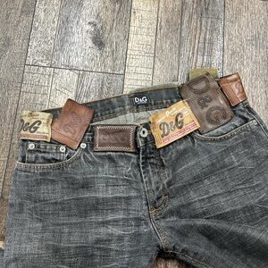 D&G Distressed Gray Jeans